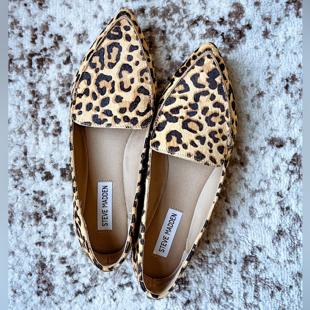 Steve Madden leopard flats